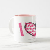 I Heart Graffiti Magenta Tweekleurige Koffiemok (Voorkant links)