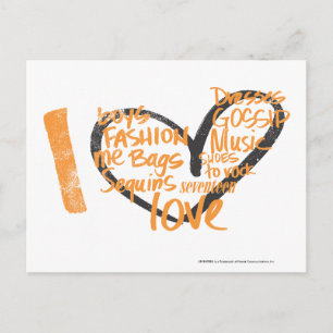 I Heart Graffiti Oranje Briefkaart