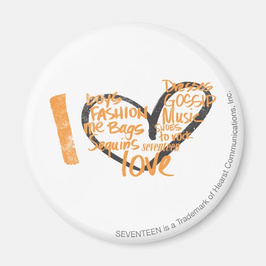 I Heart Graffiti Oranje Magneet (Voorkant)