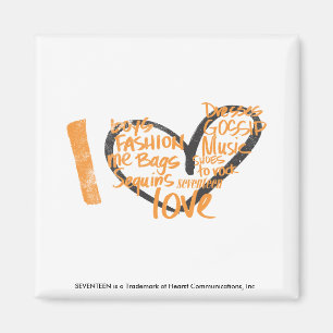 I Heart Graffiti Oranje Magneet