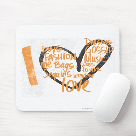 I Heart Graffiti Oranje Muismat (Met muis)