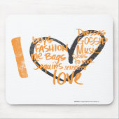 I Heart Graffiti Oranje Muismat (Voorkant)
