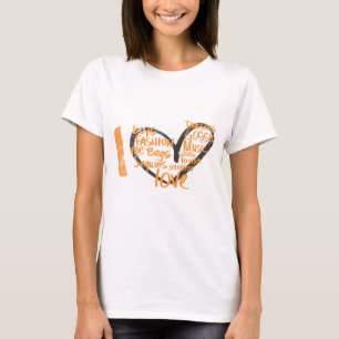 I Heart Graffiti Oranje T-shirt