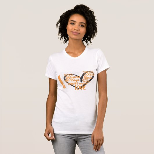 I Heart Graffiti Oranje T-shirt (Voorkant volledig)