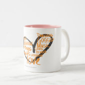 I Heart Graffiti Oranje Tweekleurige Koffiemok (Voorkant rechts)