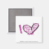 I Heart Graffiti Paars Magneet (Voorkant / Achterkant)