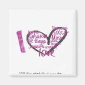 I Heart Graffiti Paars Magneet (Voorkant)