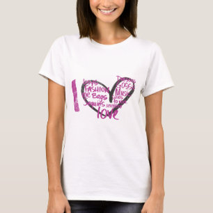 I Heart Graffiti Paars T-shirt