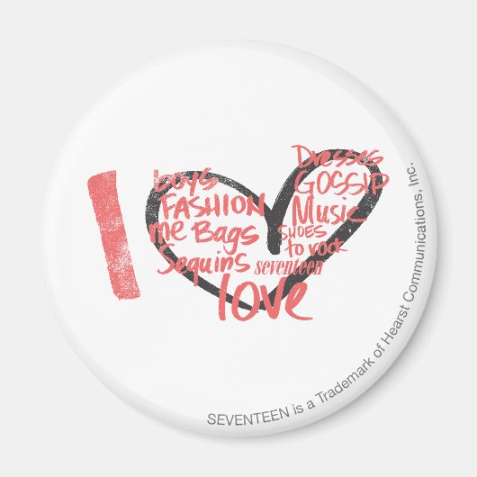 I Heart Graffiti roze Magneet (Voorkant)