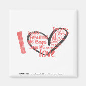 I Heart Graffiti roze Magneet (Voorkant)