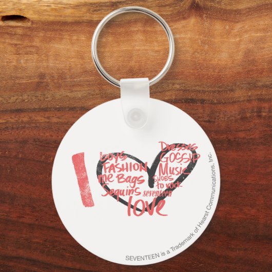 I Heart Graffiti roze Sleutelhanger (Voorkant)