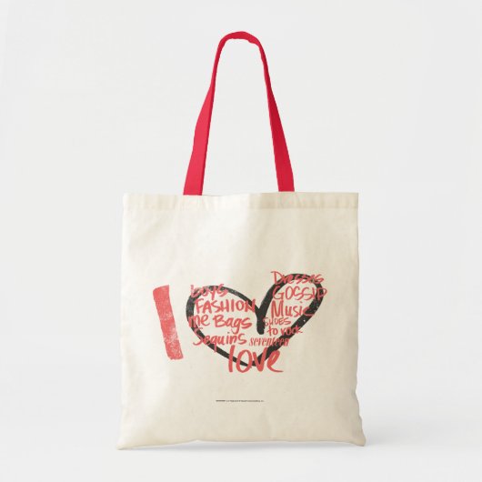 I Heart Graffiti roze Tote Bag (Voorkant)