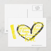 I Heart Graffiti Yellow Briefkaart (Voorkant / Achterkant)