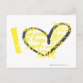 I Heart Graffiti Yellow Briefkaart (Voorkant)