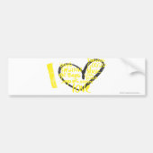 I Heart Graffiti Yellow Bumpersticker (Voorkant)