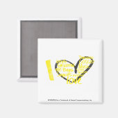 I Heart Graffiti Yellow Magneet (Voorkant / Achterkant)
