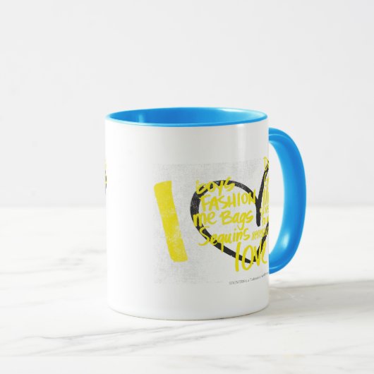 I Heart Graffiti Yellow Mok (Voorkant rechts)