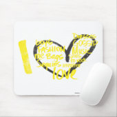 I Heart Graffiti Yellow Muismat (Met muis)