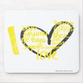 I Heart Graffiti Yellow Muismat (Voorkant)
