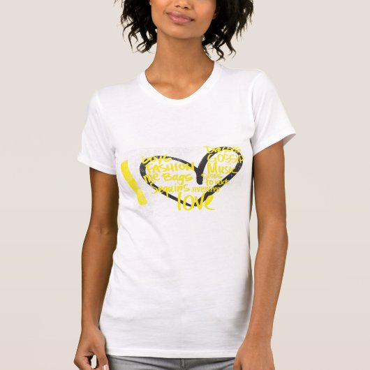 I Heart Graffiti Yellow T-shirt (Voorkant)