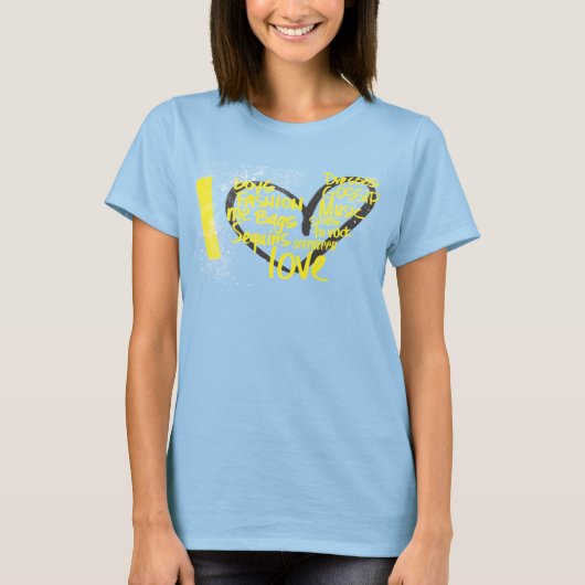 I Heart Graffiti Yellow T-shirt (Voorkant)