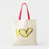 I Heart Graffiti Yellow Tote Bag (Voorkant)