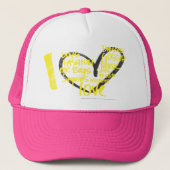 I Heart Graffiti Yellow Trucker Pet (Voorkant)