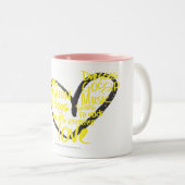 I Heart Graffiti Yellow Tweekleurige Koffiemok (Voorkant rechts)