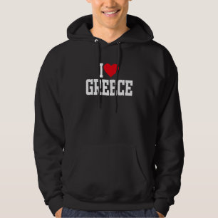 I Heart Griekenland met rood hart Ik hou van Griek Hoodie