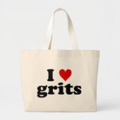 I Heart Grits Grote Tote Bag (Voorkant)