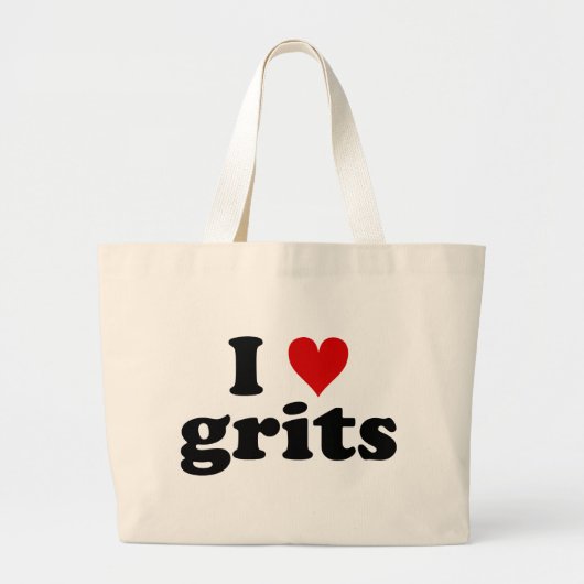 I Heart Grits Grote Tote Bag (Voorkant)