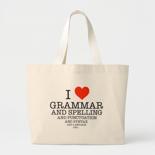 I Heart Grote Tote Bag (Voorkant)