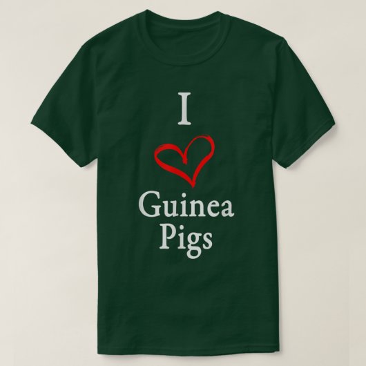 I Heart Guinea Pigs T-shirt (Design voorkant)