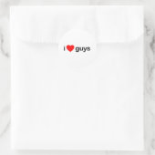I Heart Guys - Love Mannen Boys Ronde Sticker (Tas)