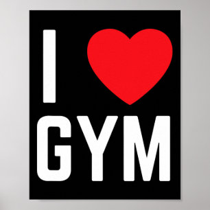 I Heart Gym I Love Gym Fitness Oefening Poster