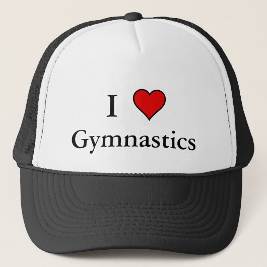 I Heart Gymnastics Trucker Pet (Voorkant)