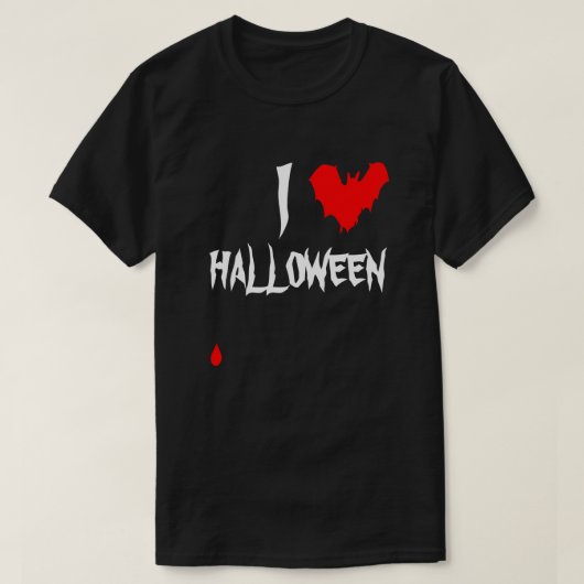 I Heart Halloween Grappig uniek aanpasbaar T-shirt (Design voorkant)