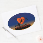 I Heart Halloween - New Twist Ovale Sticker (Envelop)