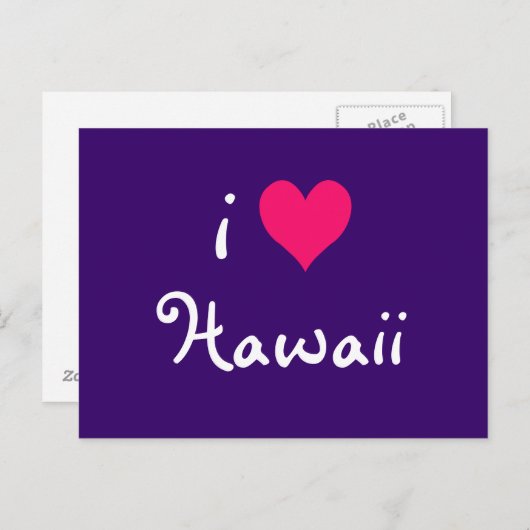 I Heart Hawaii Briefkaart (Voorkant / Achterkant)