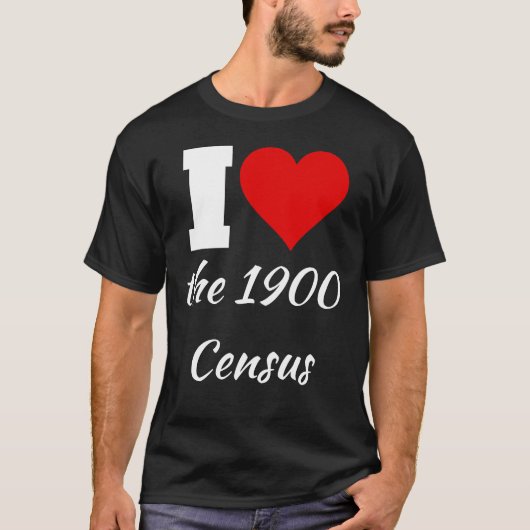 I Heart het Shirt van 1900 Census (Voorkant)