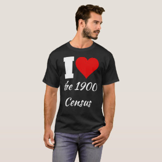 I Heart het Shirt van 1900 Census