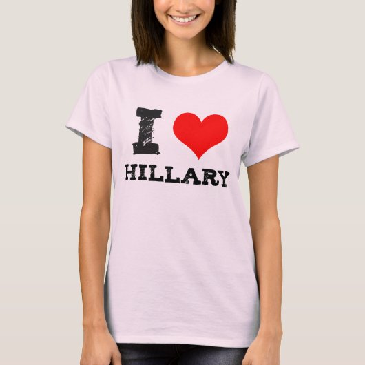 I Heart Hillary T-shirt (Voorkant)
