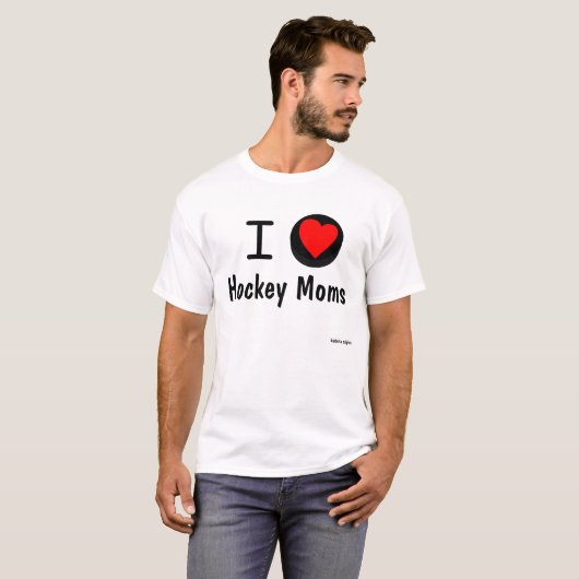 I Heart Hockey Moms T-shirt (Voorkant volledig)