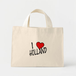 I Heart Holland bk tcnt Mini Tote Bag