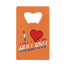 I Heart Holland overlay op onze bocnt Creditkaart Flessenopener