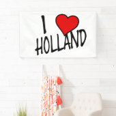 I Heart Holland terug op de achtergrond Spandoek (Insitu)