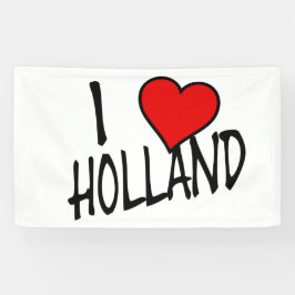 I Heart Holland terug op de achtergrond Spandoek