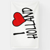 I Heart Holland terug op de achtergrond Spandoek (Verticaal)