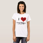 I Heart Honey Badgers T-shirt (Voorkant volledig)