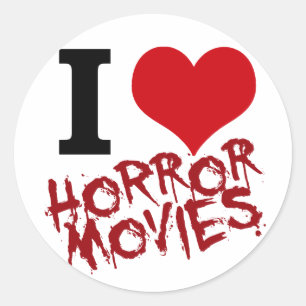 I Heart Horror Films Ronde Sticker